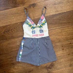 Vintage Rice Sacks Romper - Size S